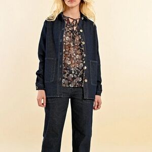 NWT Molly Bracken Cotton  Denim Jacket Sz Medium to Large